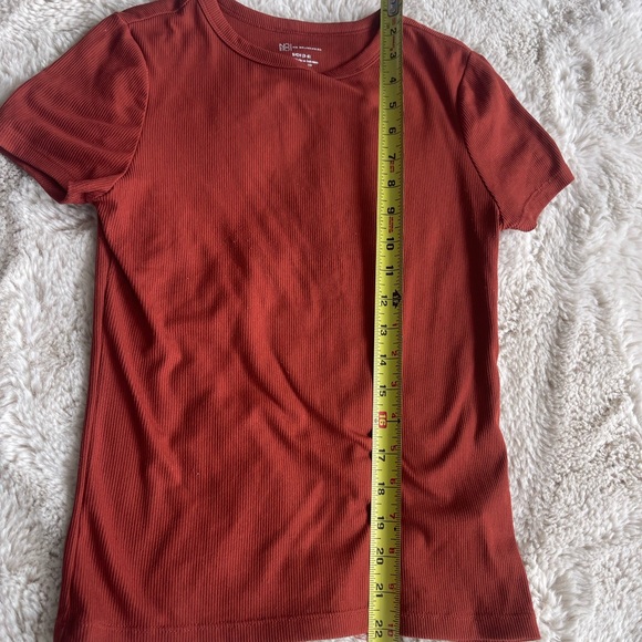 Women's Rust Ribbed Top - Picture 4 of 6